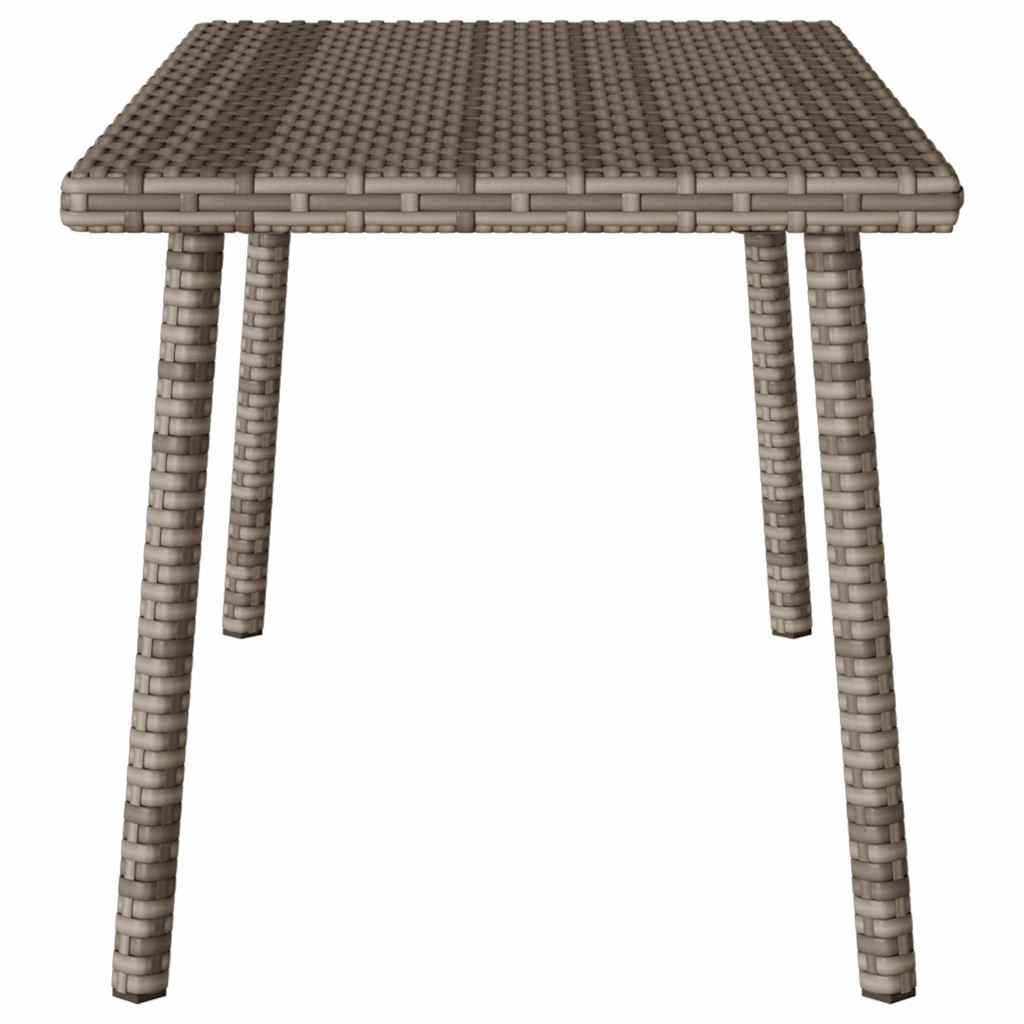 vidaXL Stolik kawowy ogrodowy prostokątny szary 80x40x37 cm polirattan