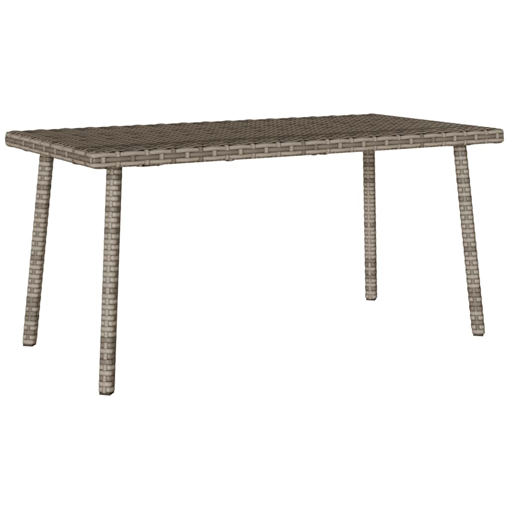 vidaXL Stolik kawowy ogrodowy prostokątny szary 80x40x37 cm polirattan