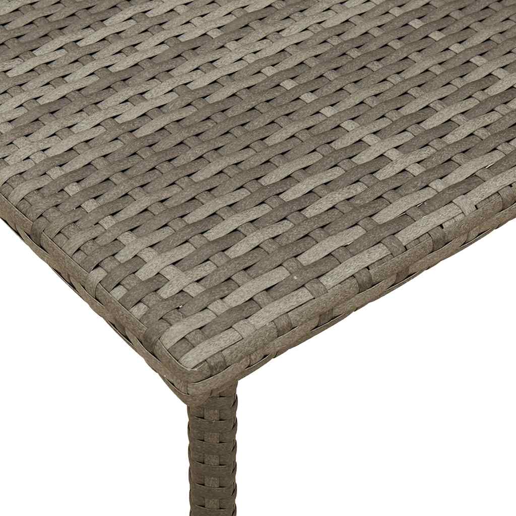 vidaXL Stolik kawowy ogrodowy prostokątny szary 80x40x37 cm polirattan