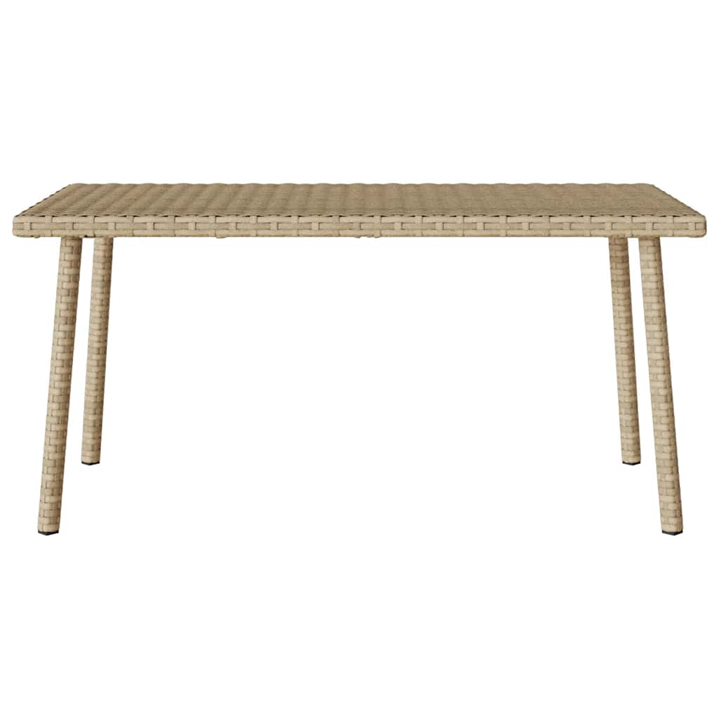 vidaXL Stolik kawowy ogrodowy prostokątny beżowy 80x40x37cm polirattan