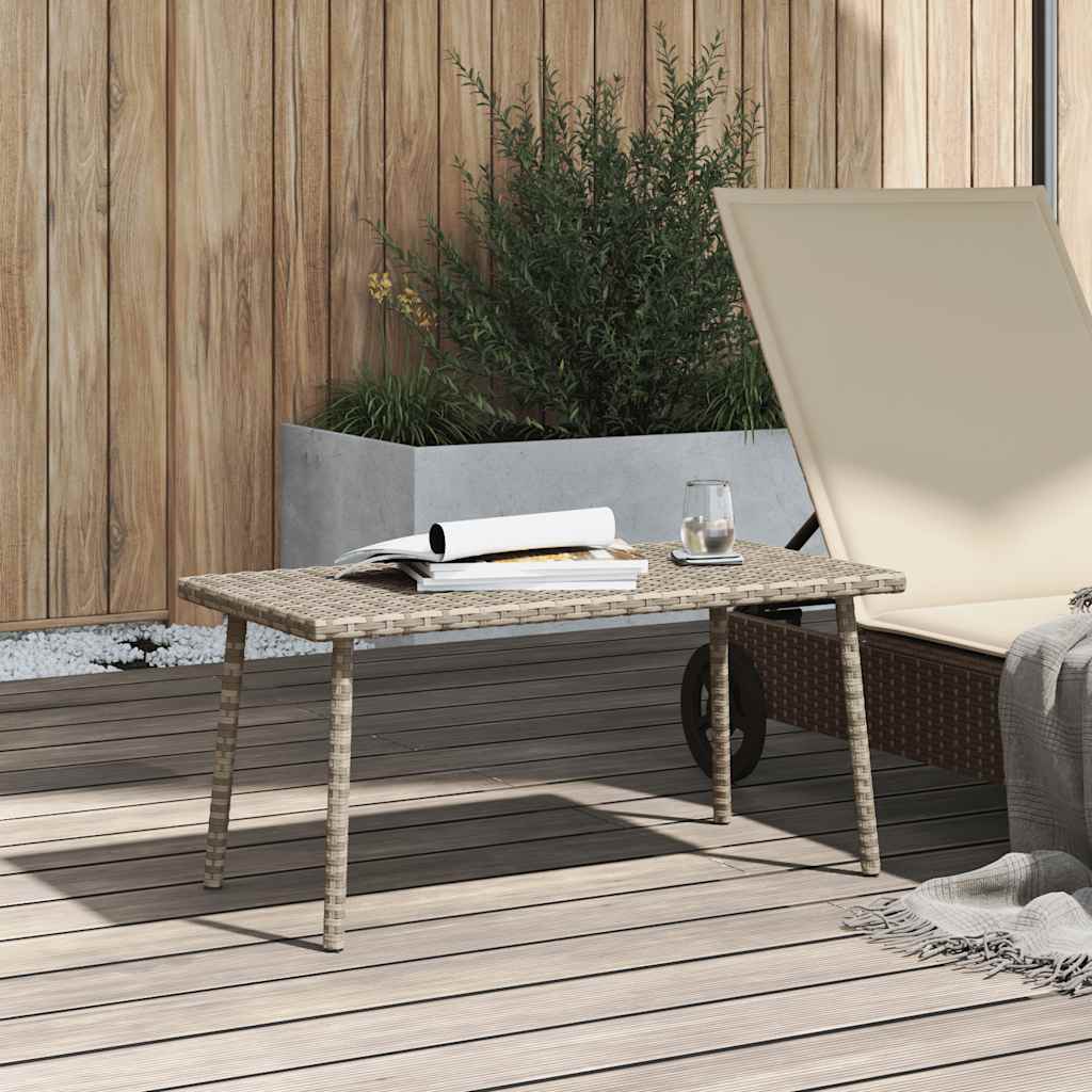vidaXL Stolik kawowy ogrodowy prostokątny jasnoszary 80x40x37 cm