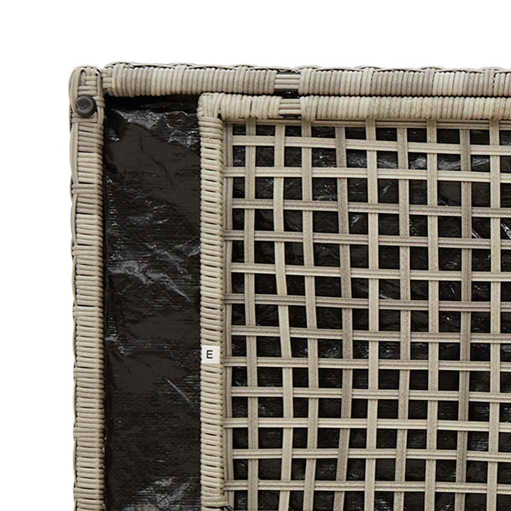 vidaXL Ławka ogrodowa ze schowkiem i poduszką, jasnoszara, 100 cm