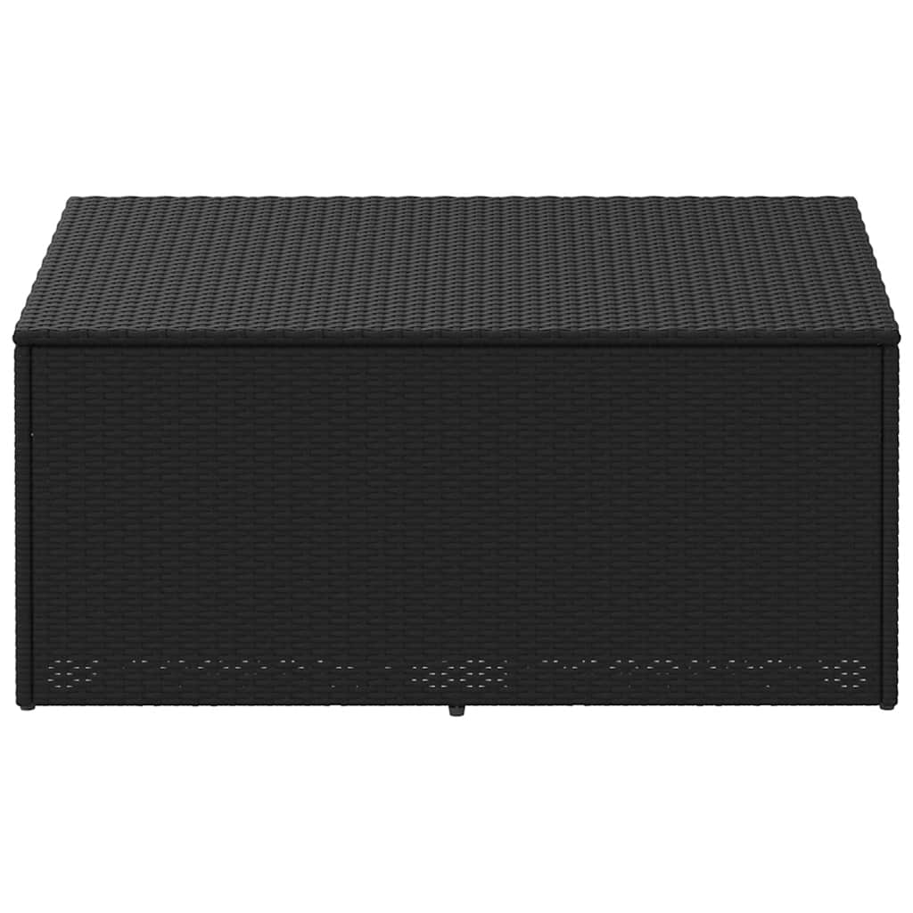 vidaXL Skrzynia ogrodowa, czarna, 110x50x58 cm, polirattan