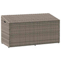 vidaXL Skrzynia ogrodowa, szara, 110x50x58 cm, polirattan