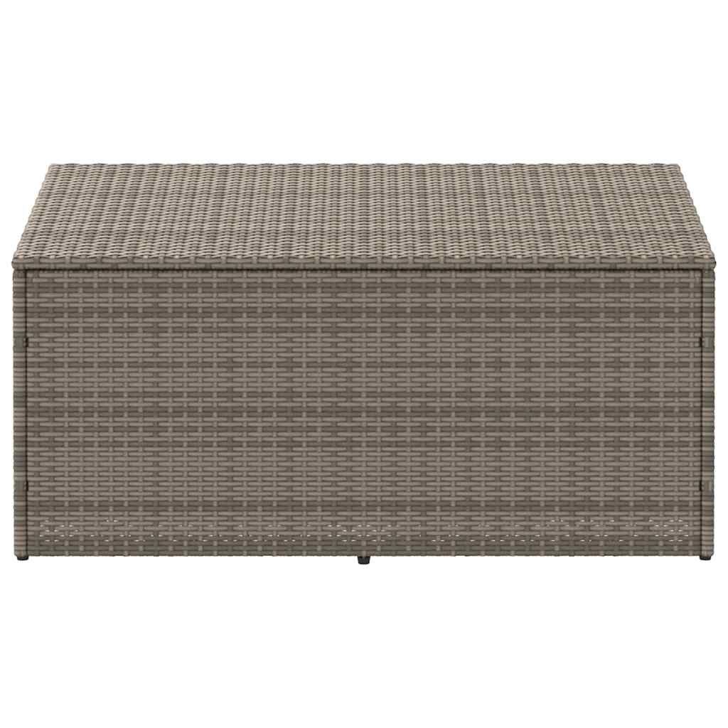 vidaXL Skrzynia ogrodowa, szara, 110x50x58 cm, polirattan