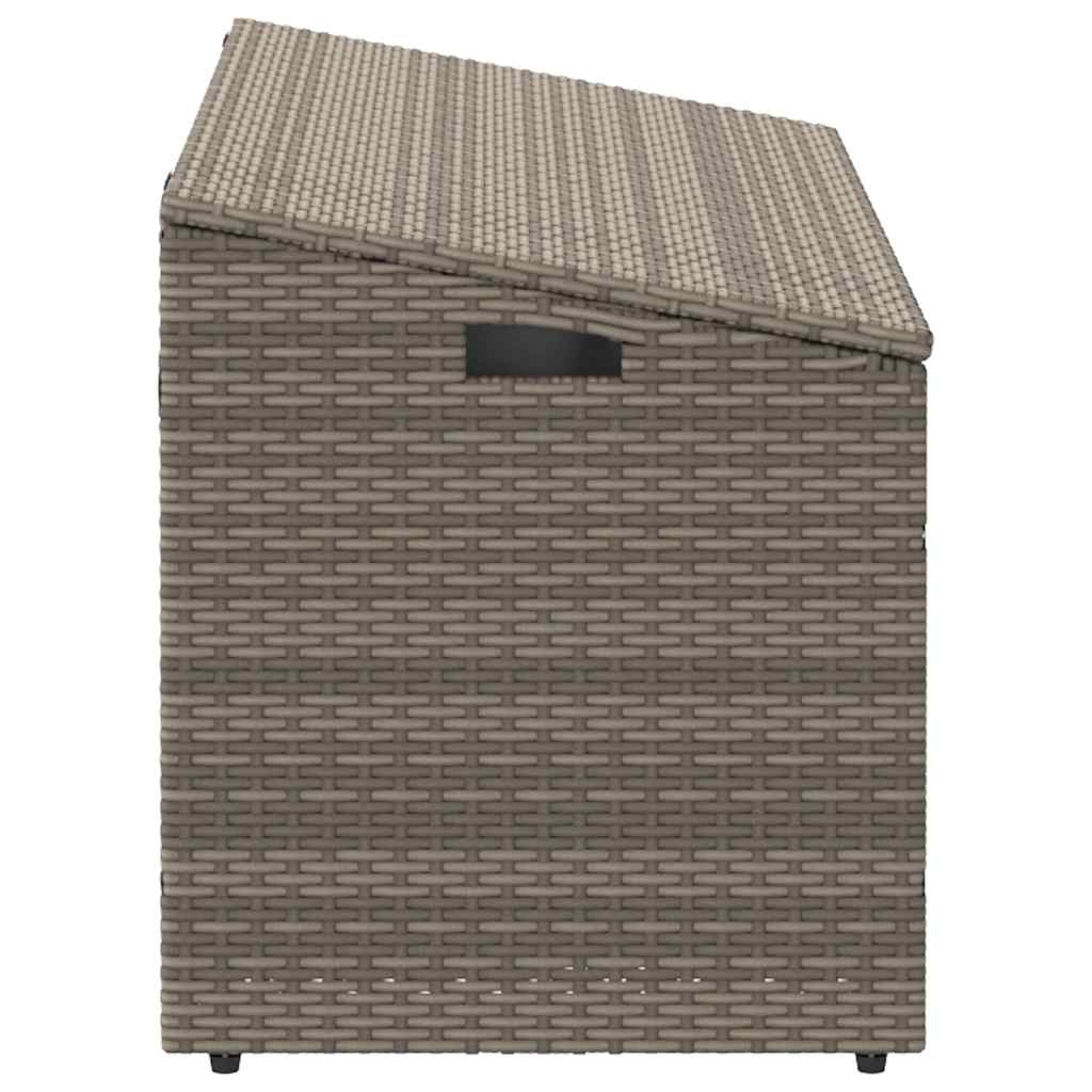 vidaXL Skrzynia ogrodowa, szara, 110x50x58 cm, polirattan