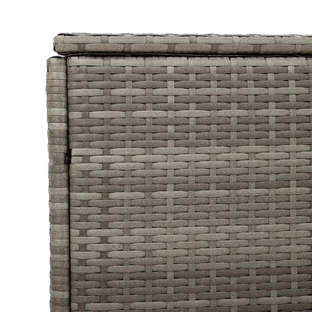 vidaXL Skrzynia ogrodowa, szara, 110x50x58 cm, polirattan