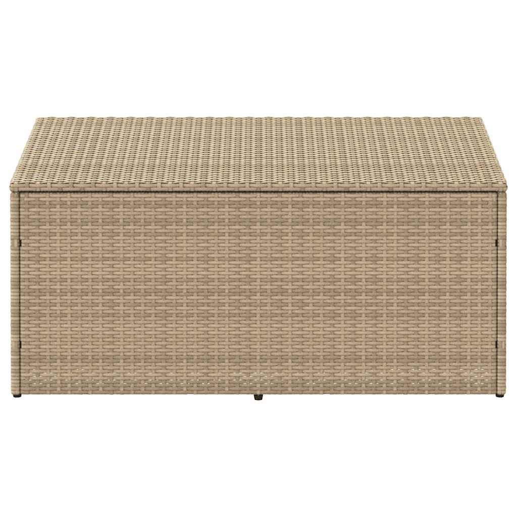 vidaXL Skrzynia ogrodowa beżowa 110x50x58 cm polirattan