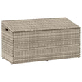 vidaXL Skrzynia ogrodowa jasnoszara 110x50x58 cm polirattan