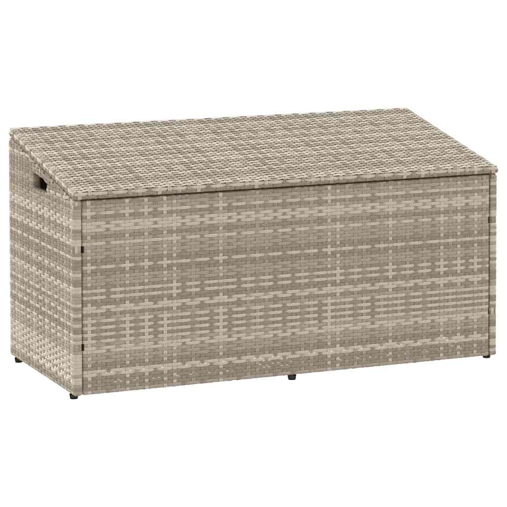 vidaXL Skrzynia ogrodowa jasnoszara 110x50x58 cm polirattan
