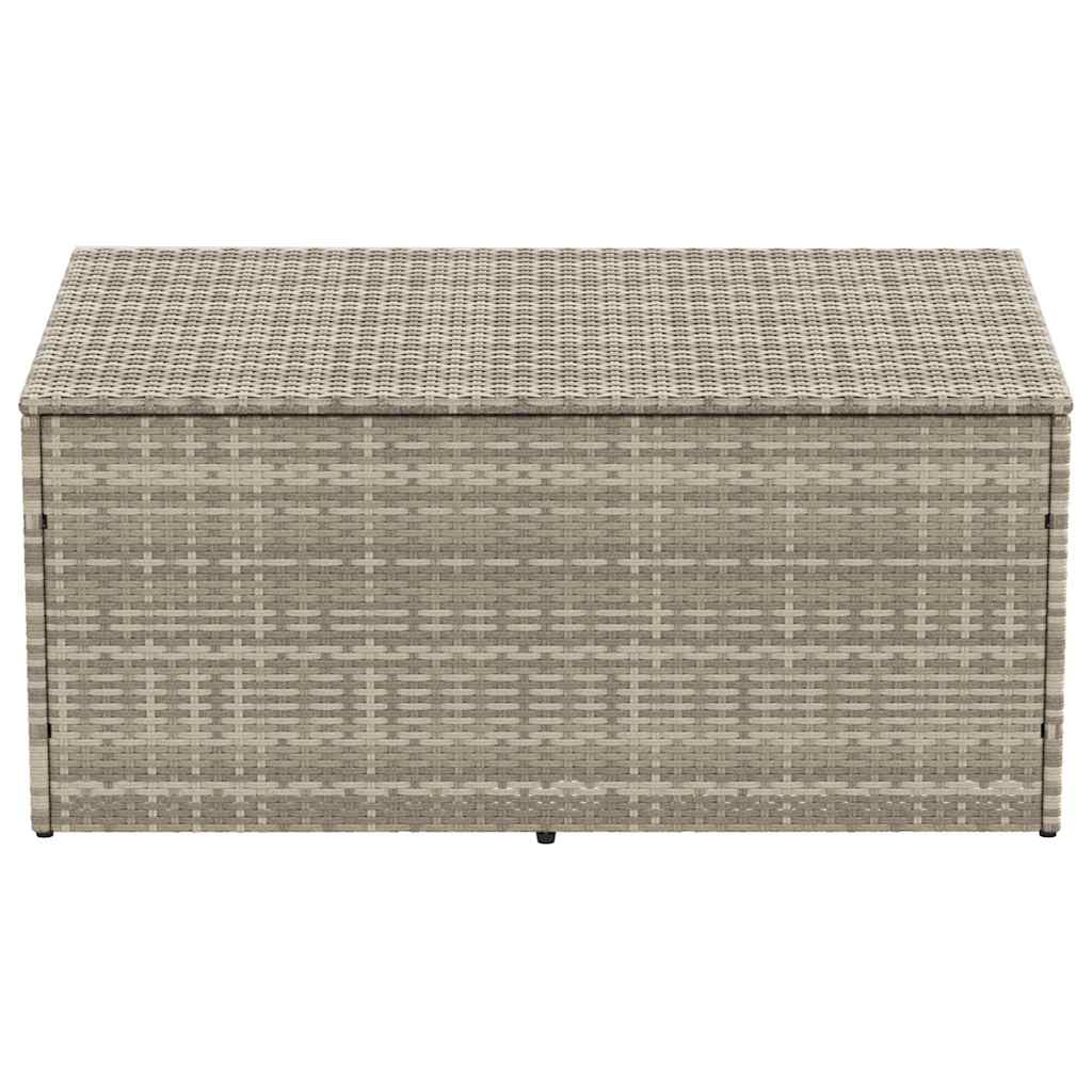 vidaXL Skrzynia ogrodowa jasnoszara 110x50x58 cm polirattan