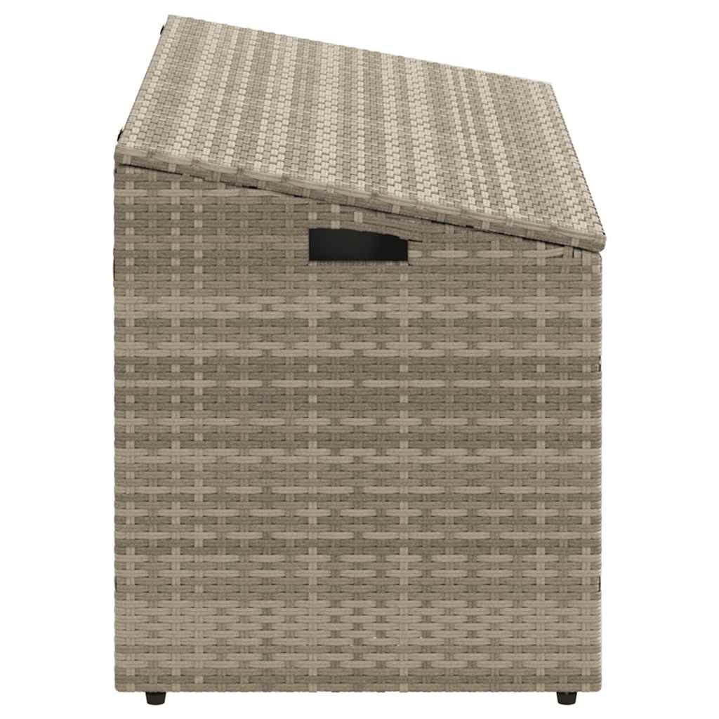 vidaXL Skrzynia ogrodowa jasnoszara 110x50x58 cm polirattan