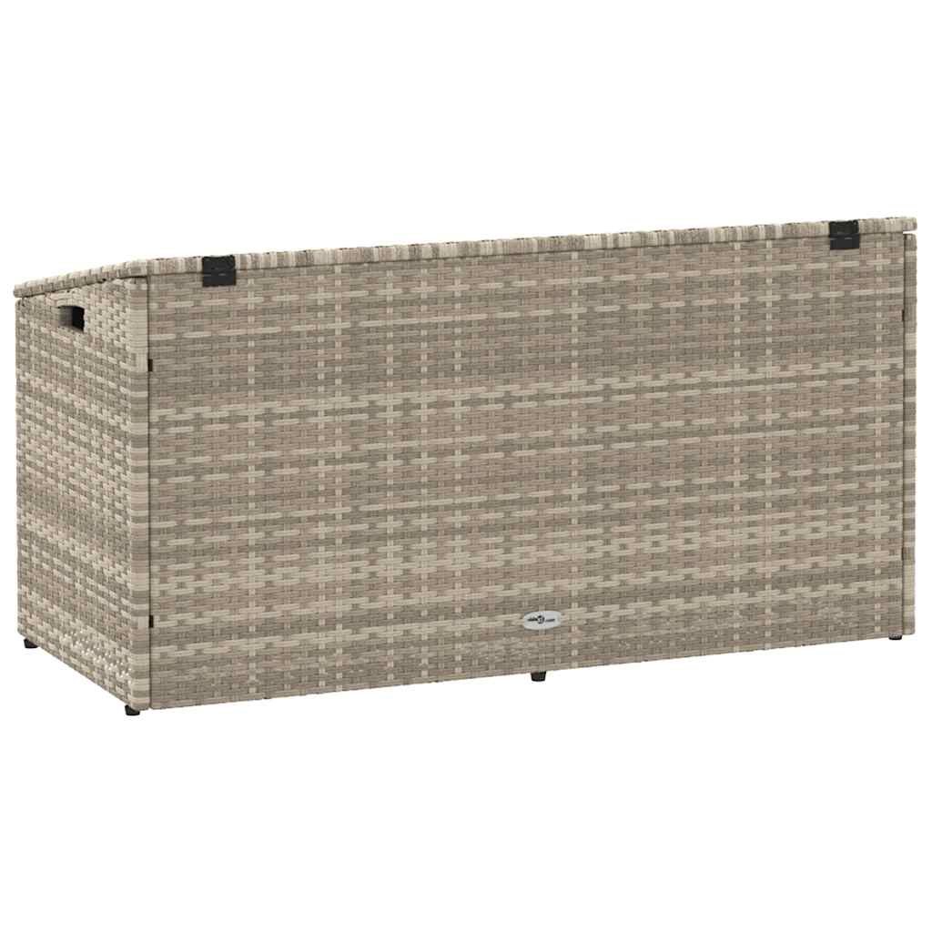 vidaXL Skrzynia ogrodowa jasnoszara 110x50x58 cm polirattan