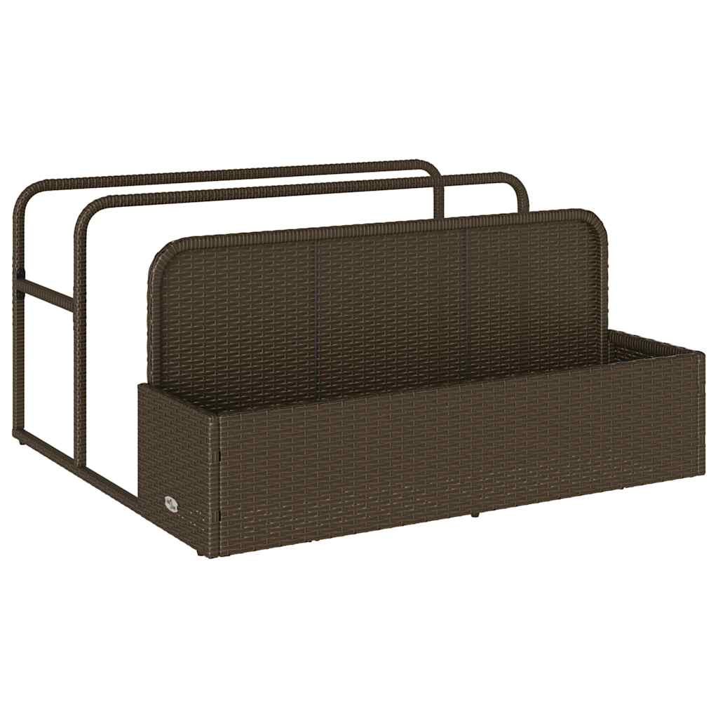 vidaXL Poolside Float Storage Brązowy 110x100x57 cm Polirattan