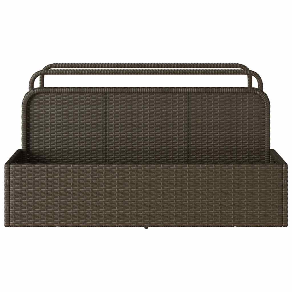vidaXL Poolside Float Storage Brązowy 110x100x57 cm Polirattan