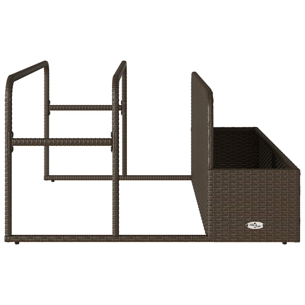 vidaXL Poolside Float Storage Brązowy 110x100x57 cm Polirattan
