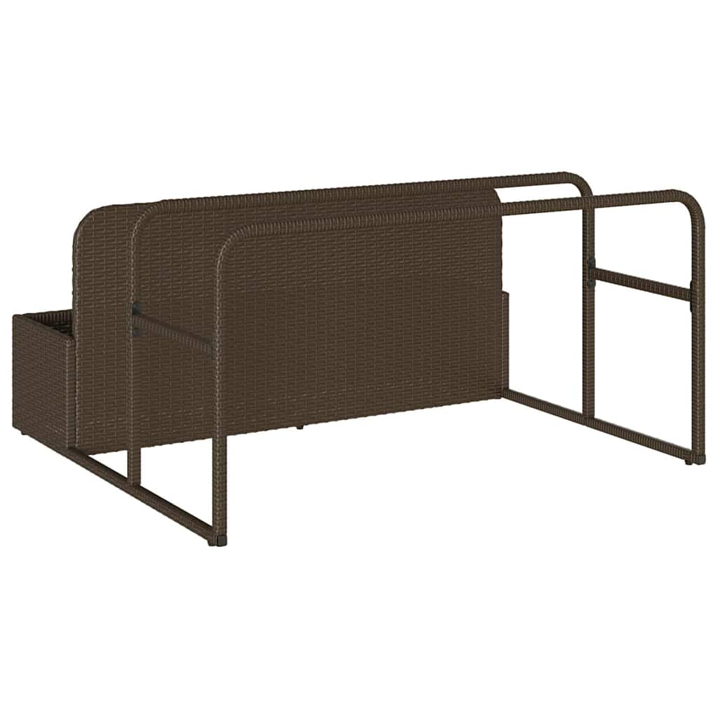 vidaXL Poolside Float Storage Brązowy 110x100x57 cm Polirattan