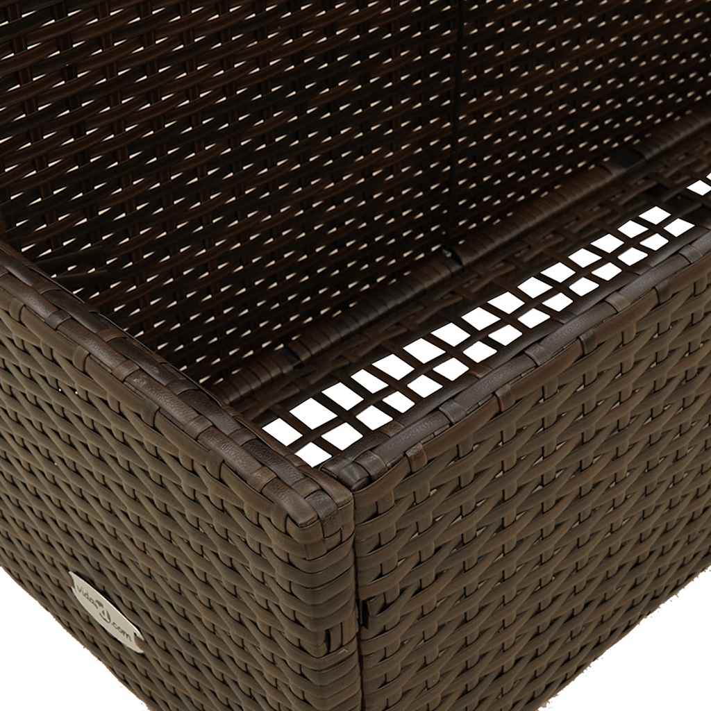 vidaXL Poolside Float Storage Brązowy 110x100x57 cm Polirattan