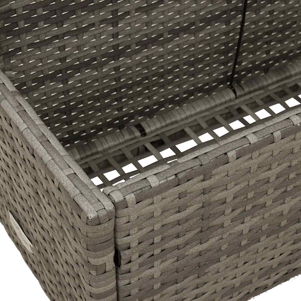 vidaXL Poolside Float Storage Szary 110x100x57 cm Polirattan