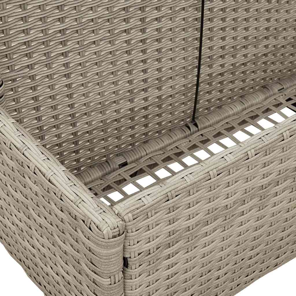 vidaXL Poolside Float Storage Jasnoszary 110x100x57 cm Polirattan