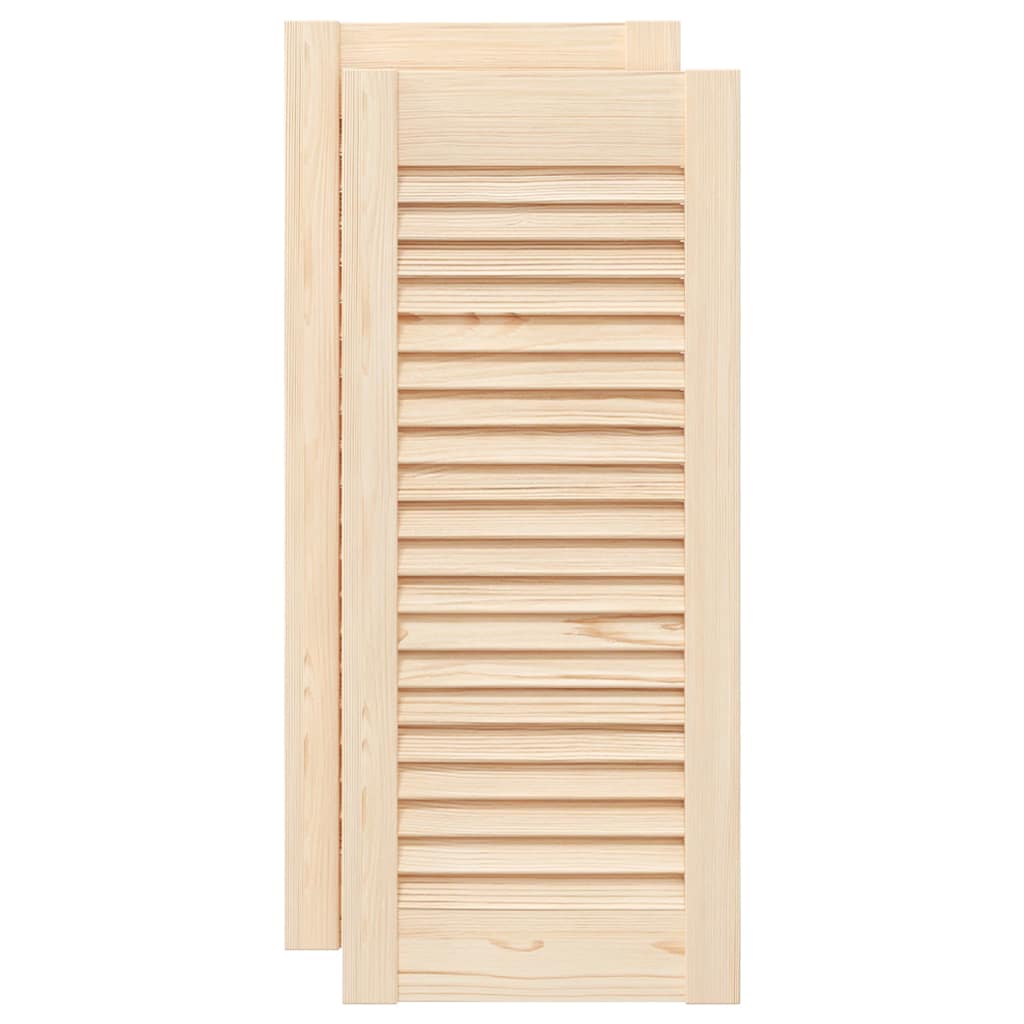 vidaXL Drzwi do szafek żaluzjowe 2 szt. 69x29,5 cm lite drewno sosnowe