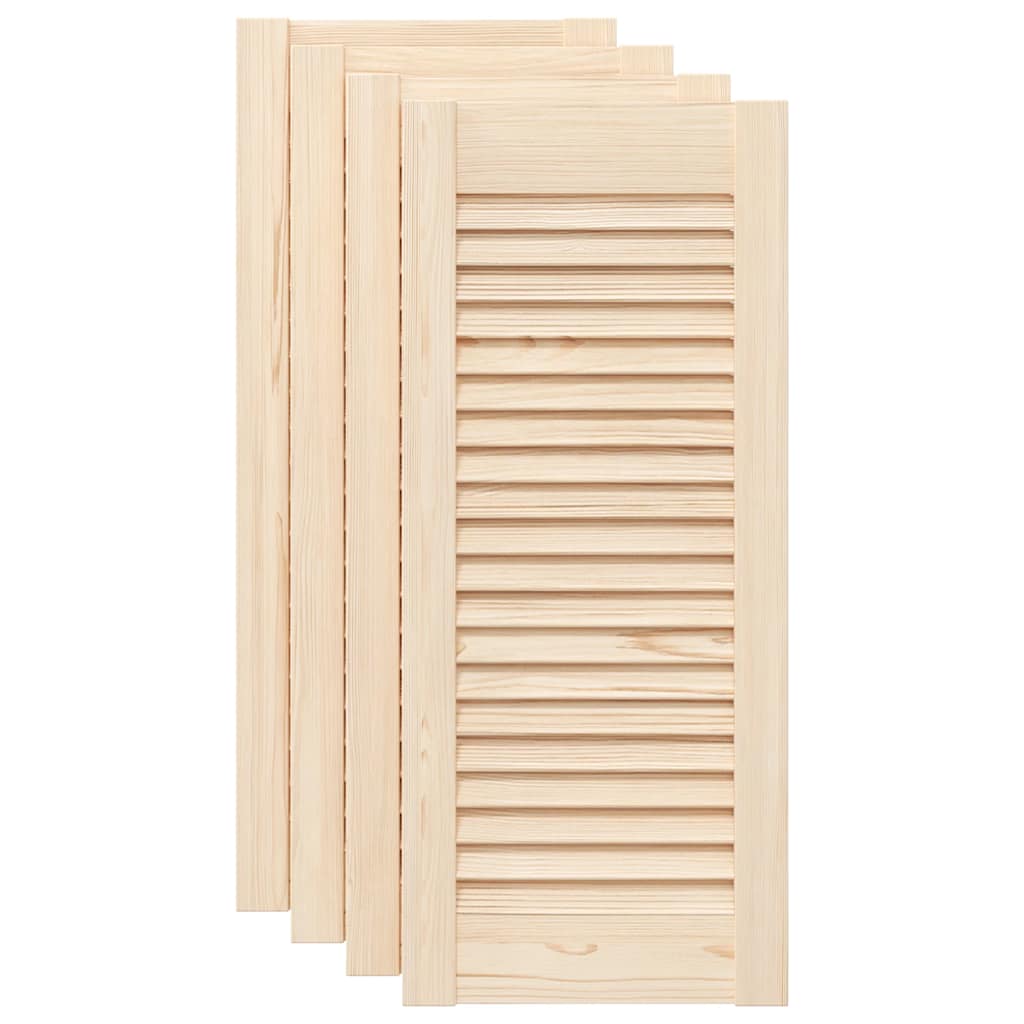 vidaXL Drzwi do szafek żaluzjowe 4 szt. 69x29,5 cm lite drewno sosnowe