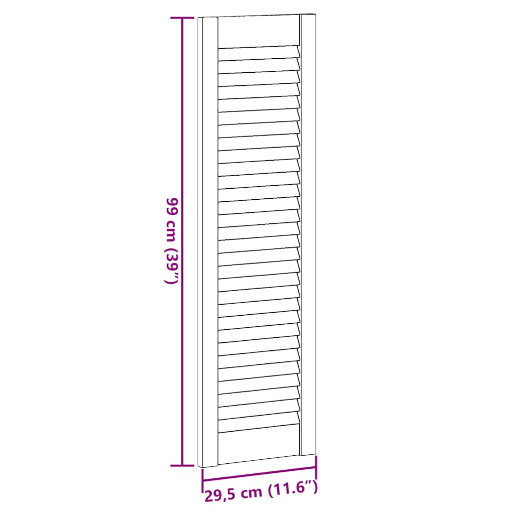 vidaXL Drzwi szafkowe z żaluzją 99x29,5 cm lite drewno sosnowe