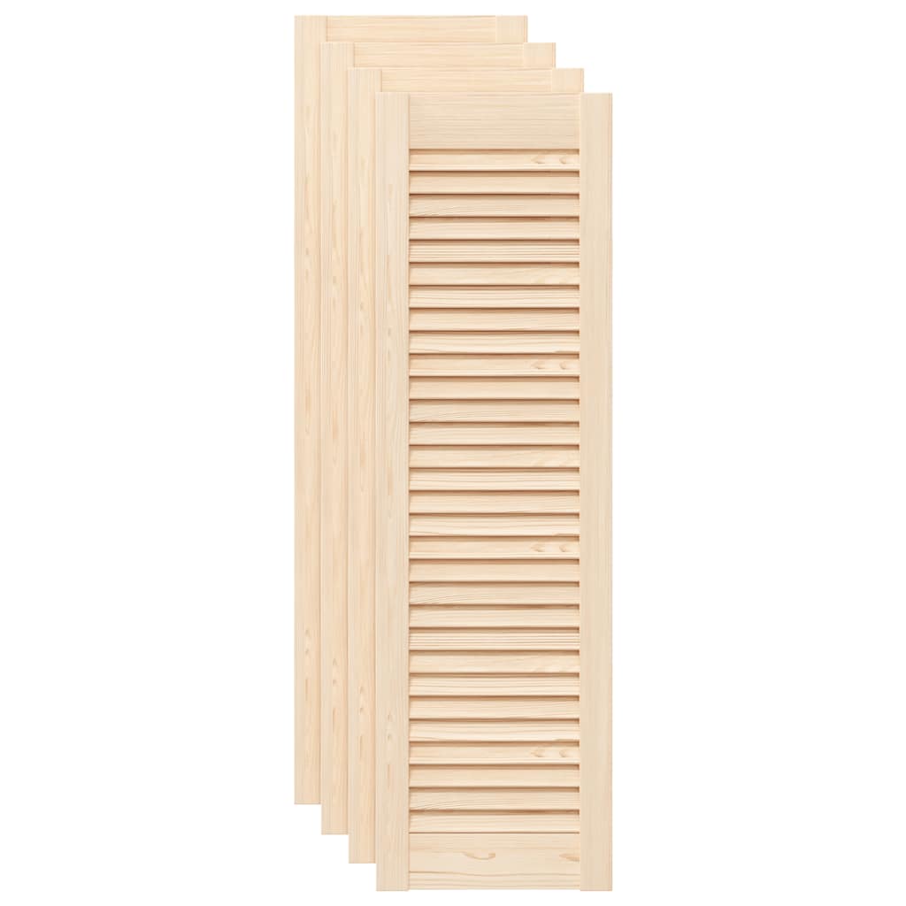 vidaXL Drzwi do szafek żaluzjowe 4 szt. 99x29,5 cm lite drewno sosnowe