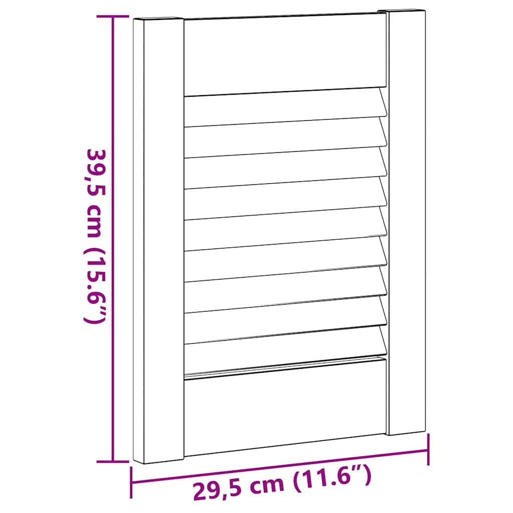 vidaXL Drzwi do szafek żaluzjowe 2 szt. Białe 39,5x29,5 cm