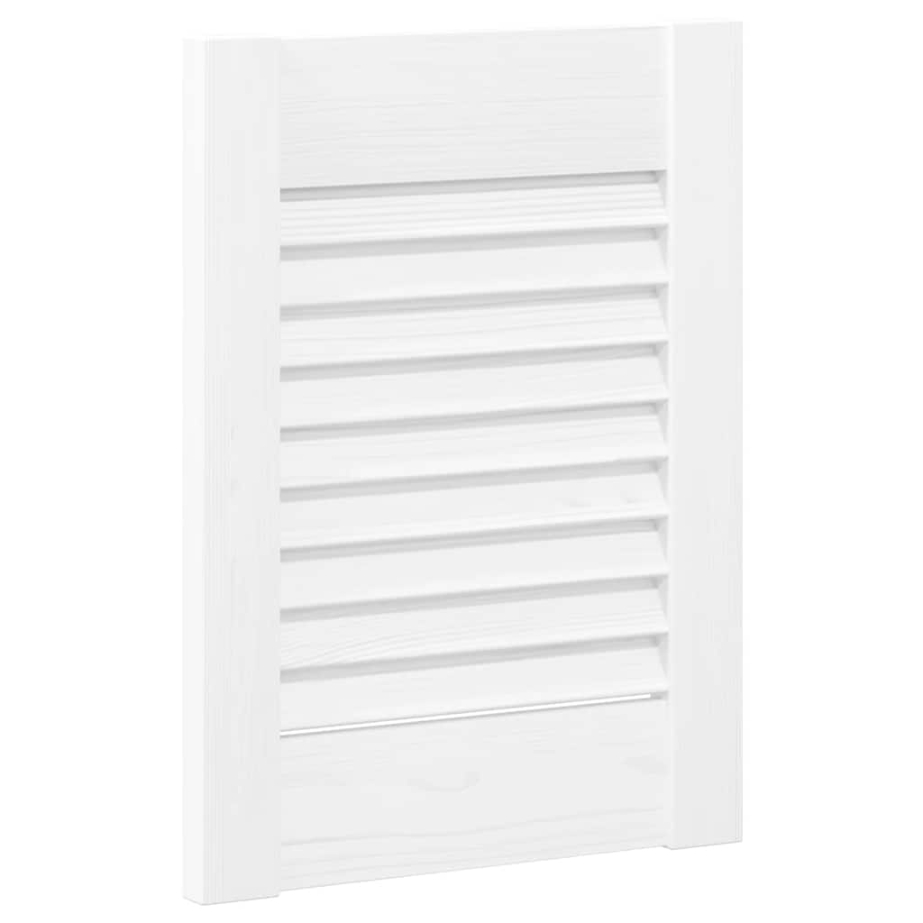 vidaXL Drzwi do szafek żaluzjowe 4 szt. Białe 39,5x29,5 cm