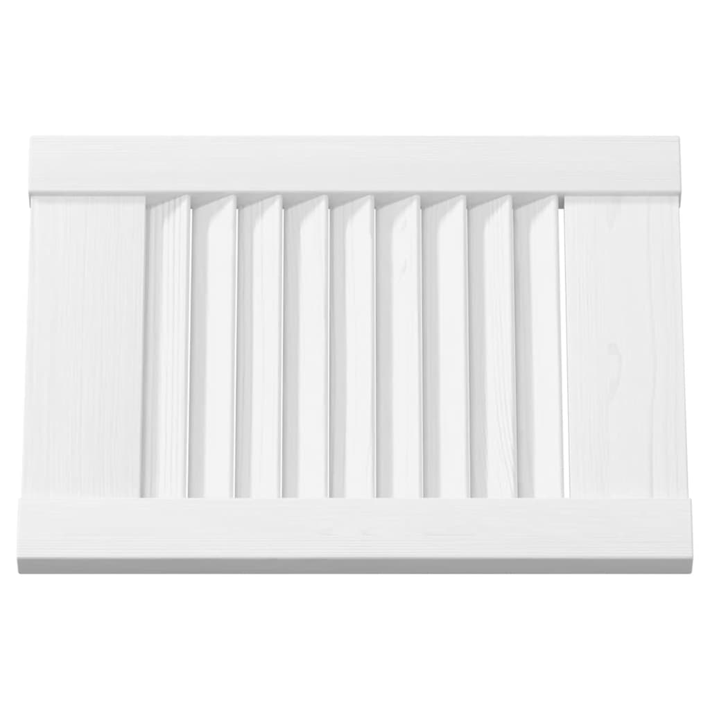 vidaXL Drzwi do szafek żaluzjowe 4 szt. Białe 39,5x29,5 cm