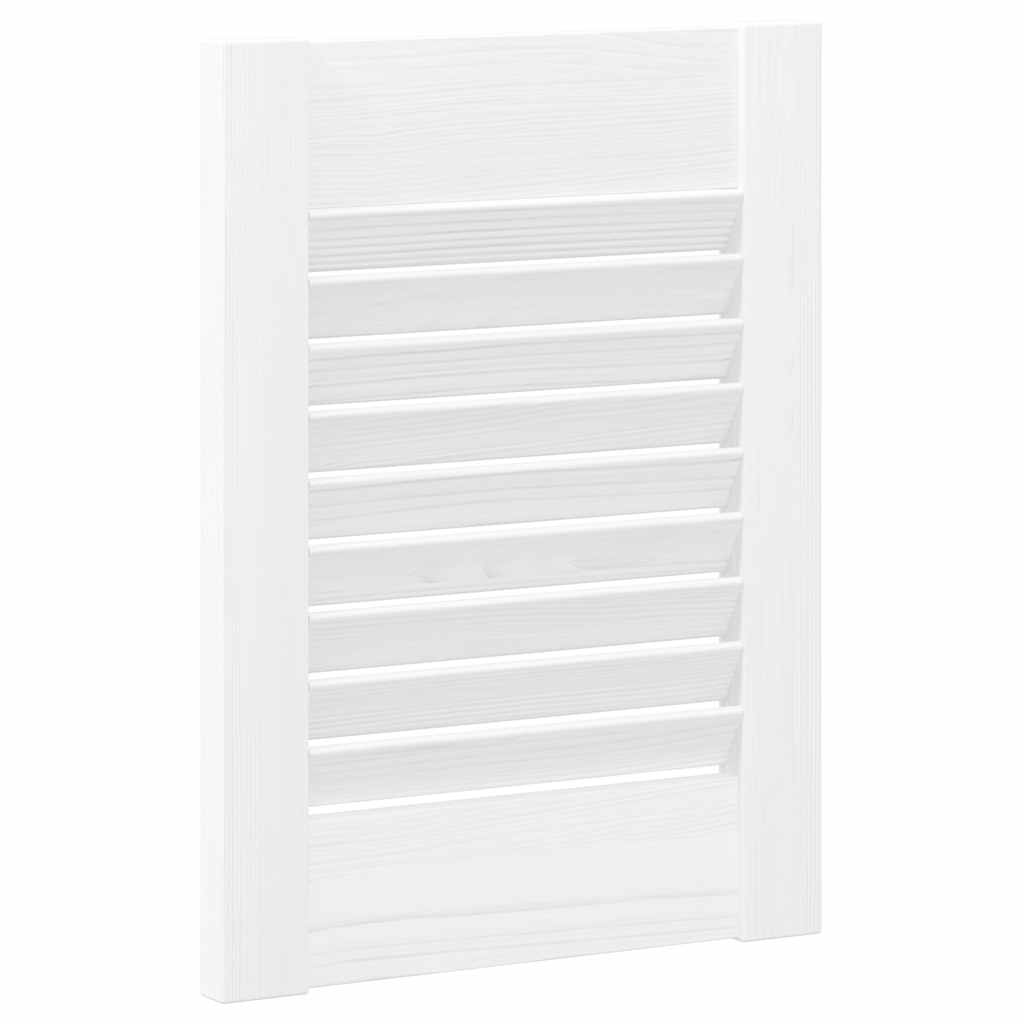 vidaXL Drzwi do szafek żaluzjowe 4 szt. Białe 39,5x29,5 cm