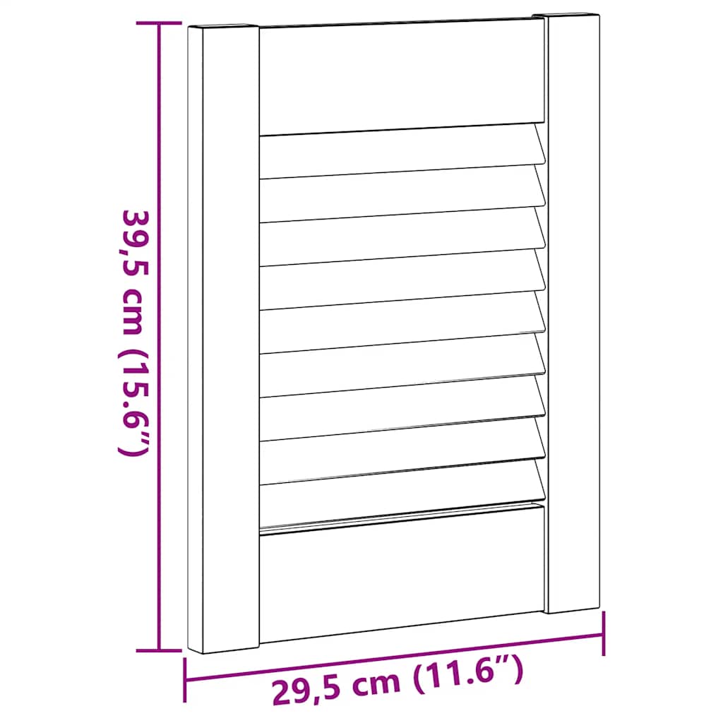 vidaXL Drzwi do szafek żaluzjowe 4 szt. Białe 39,5x29,5 cm