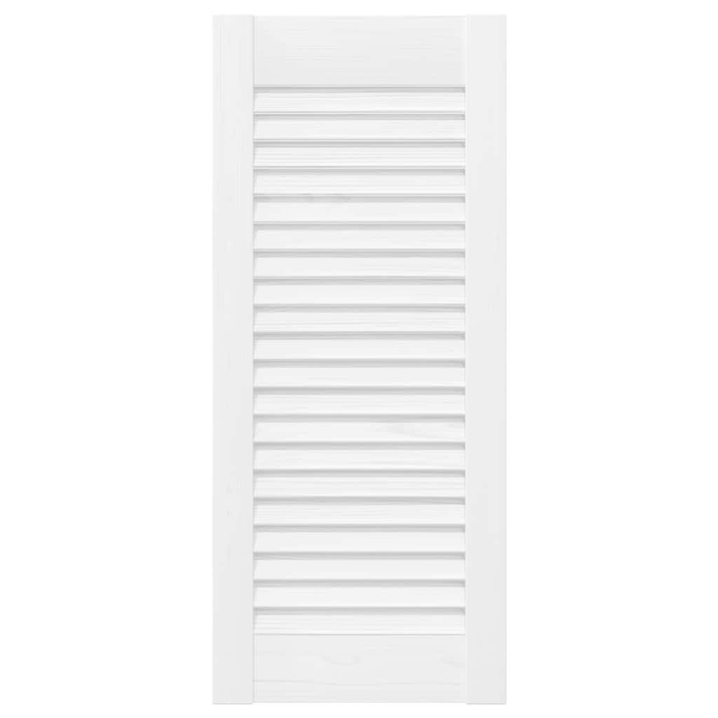 vidaXL Drzwi do szafek żaluzjowe 2 szt. Białe 61,5x29,5 cm