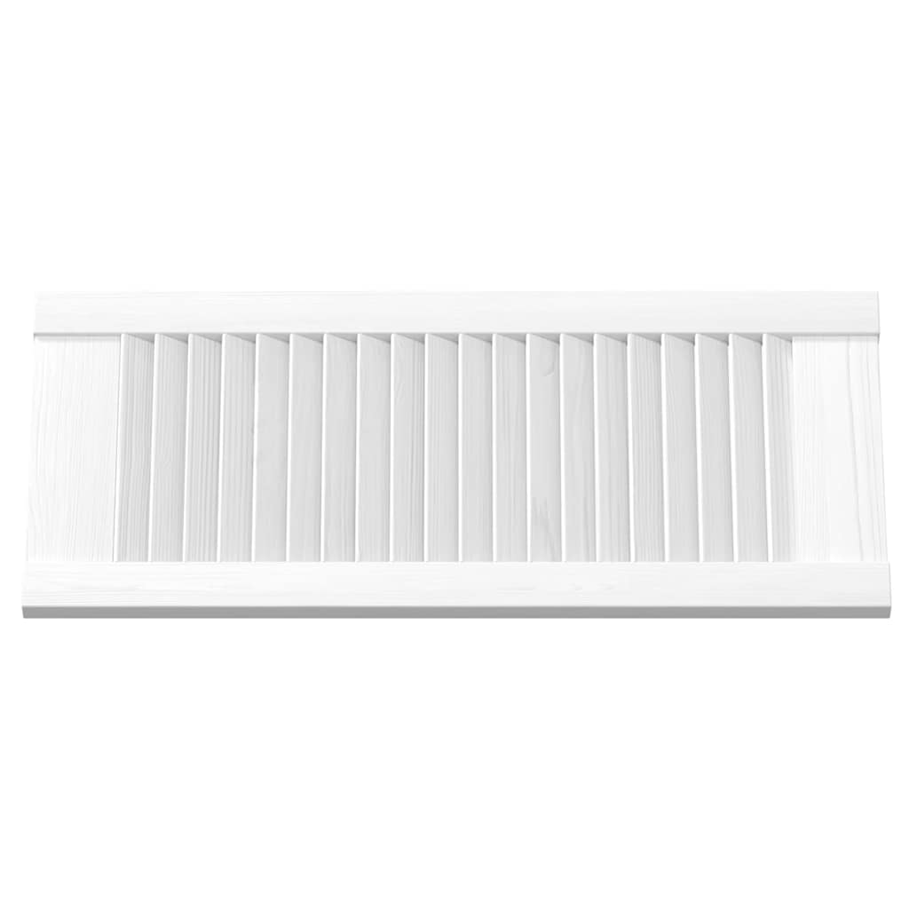 vidaXL Drzwi do szafek żaluzjowe 2 szt. Białe 61,5x29,5 cm