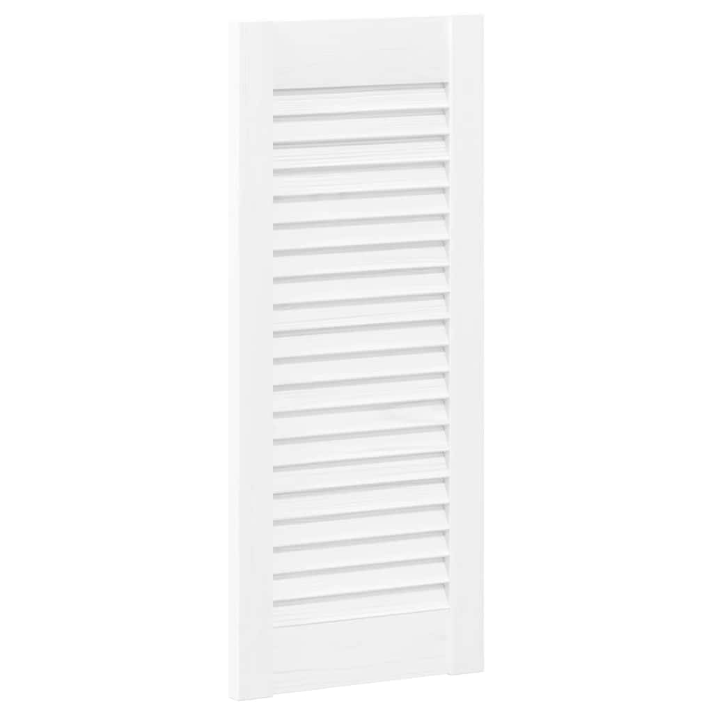 vidaXL Drzwi do szafek żaluzjowe 4 szt. Białe 61,5x29,5 cm