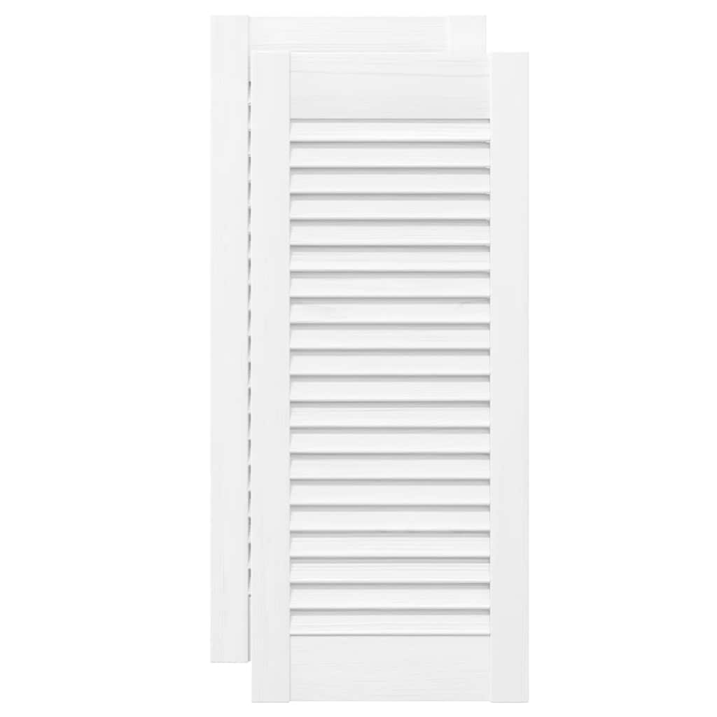 vidaXL Drzwi szafkowe żaluzjowe 2 szt. Białe 69x29,5 cm