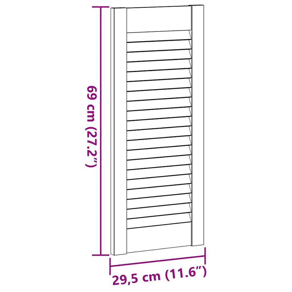 vidaXL Drzwi szafkowe żaluzjowe 2 szt. Białe 69x29,5 cm