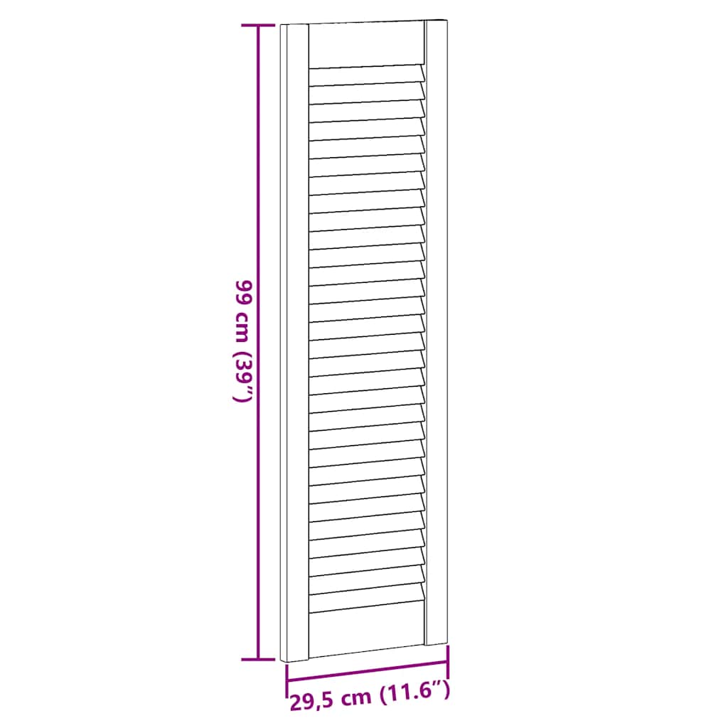 vidaXL Drzwi szafkowe żaluzjowe białe 99x29,5 cm