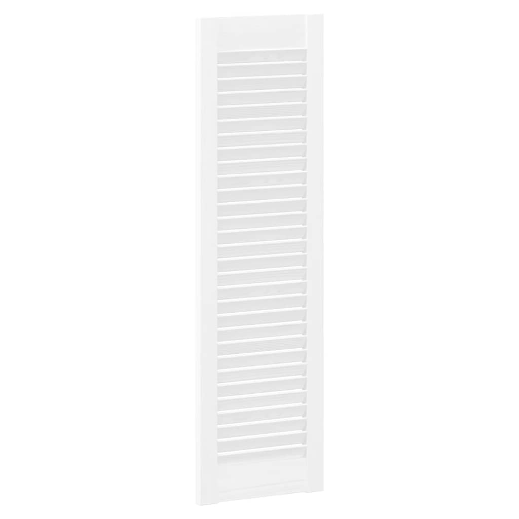 vidaXL Drzwi do szafek żaluzjowe 2 szt. Białe 99x29,5 cm