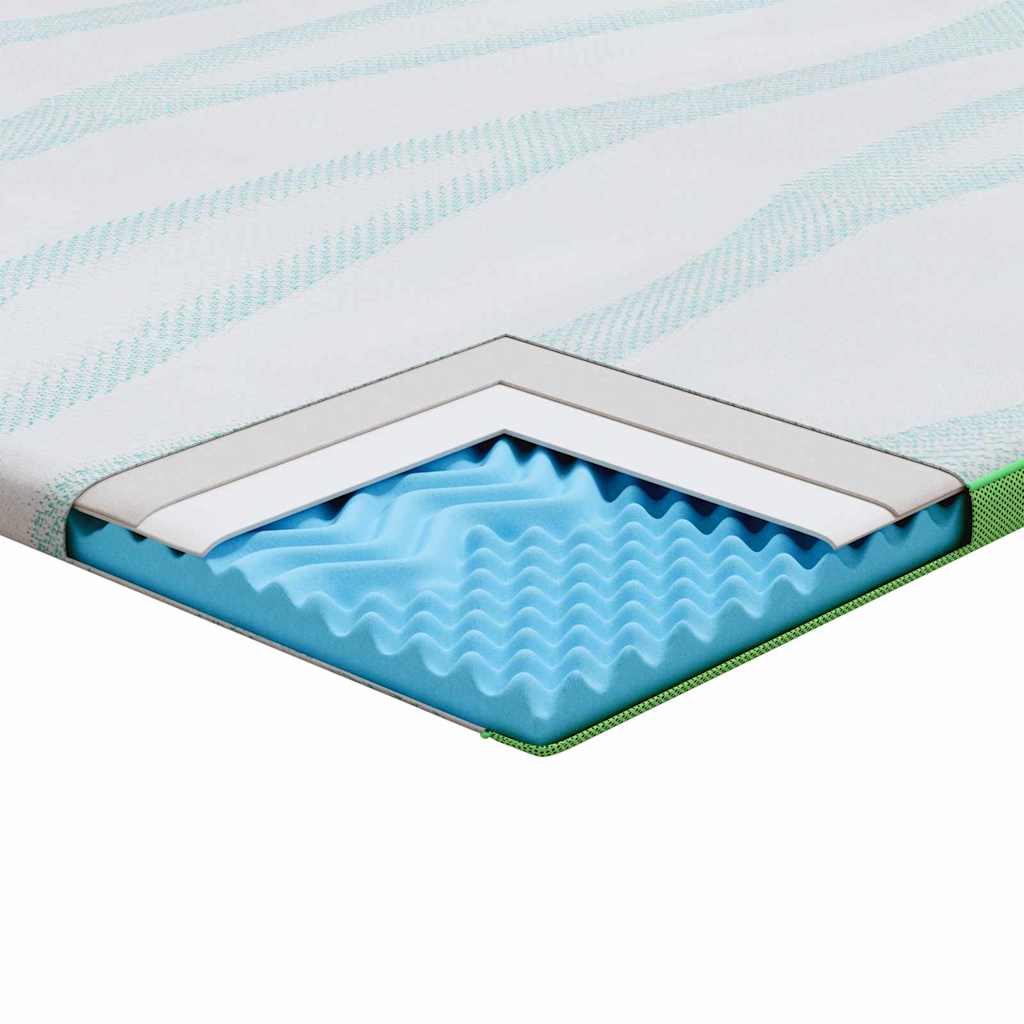 vidaXL Nakładka na materac Biały i zielony 80 x 200 cm