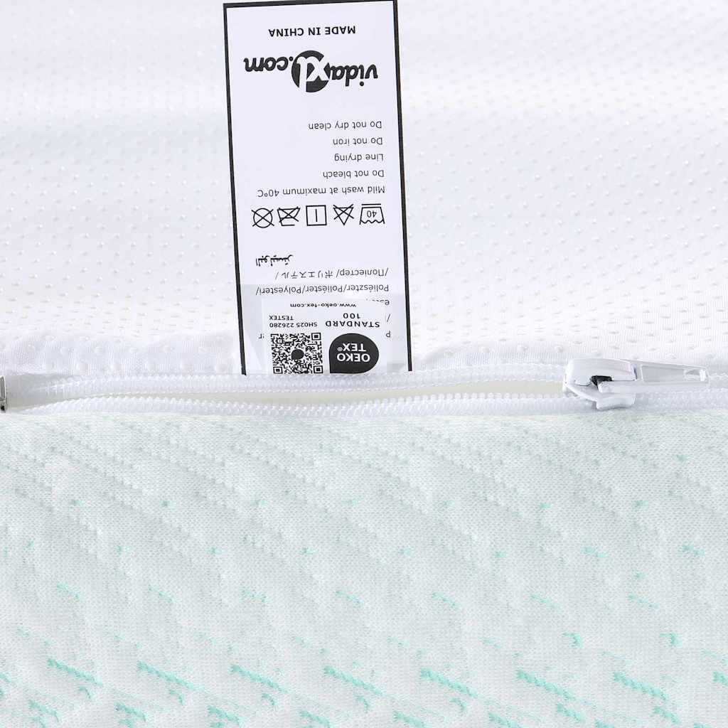 vidaXL Nakładka na materac Biały i zielony 70 x 200 cm
