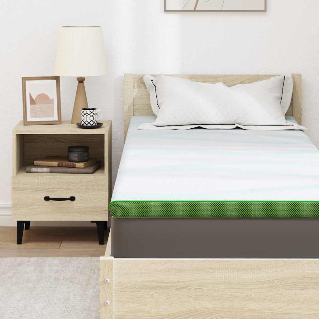 vidaXL Nakładka na materac Biały i zielony 70 x 200 cm