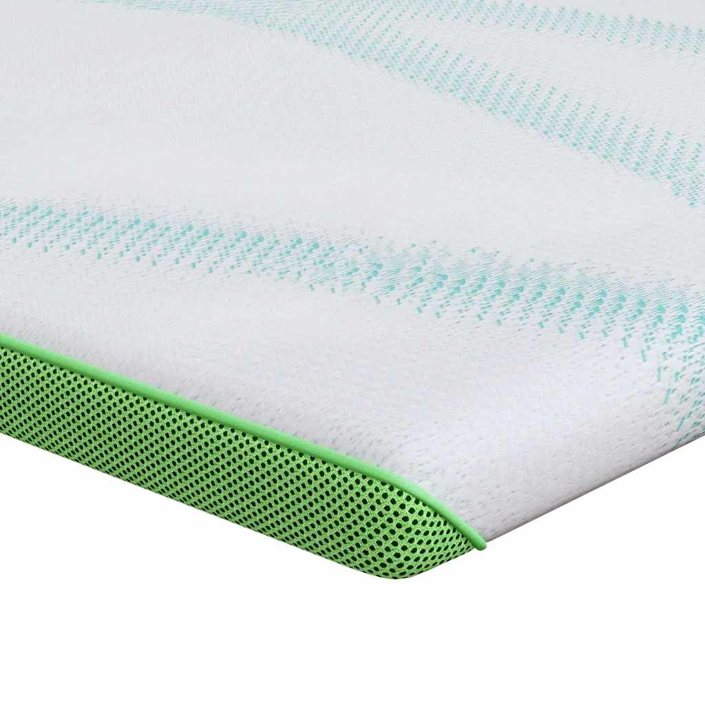 vidaXL Nakładka na materac Biały i zielony 70 x 200 cm