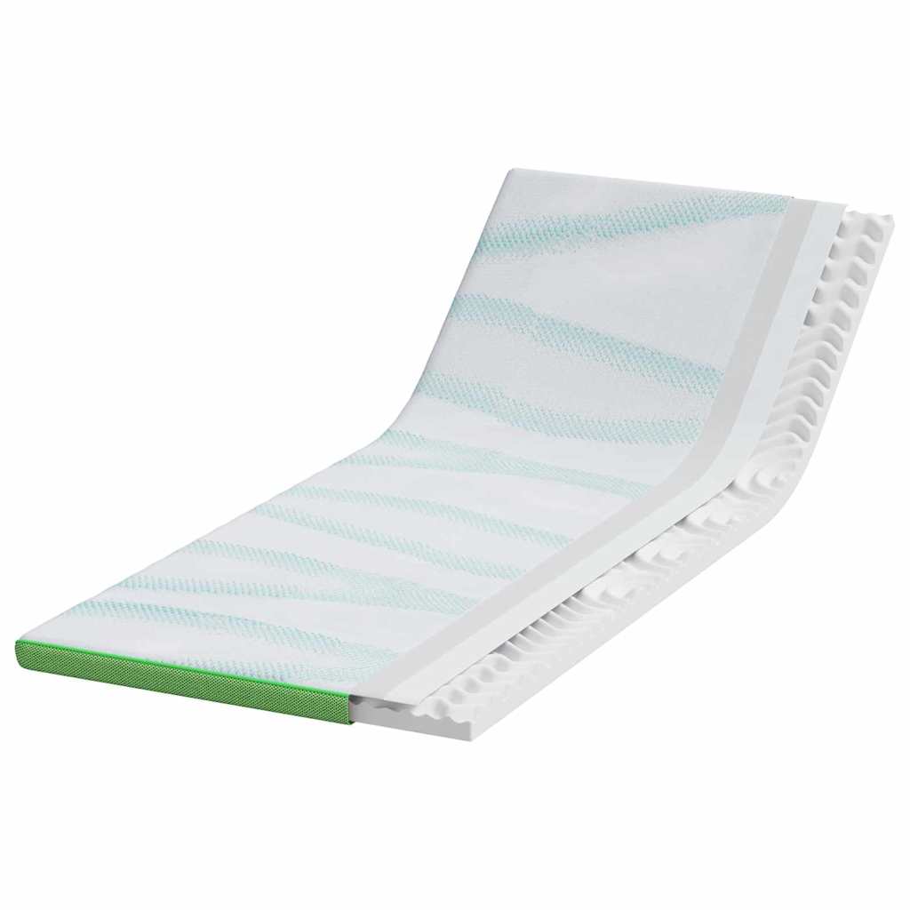 vidaXL Nakładka na materac Biały i zielony 70 x 200 cm