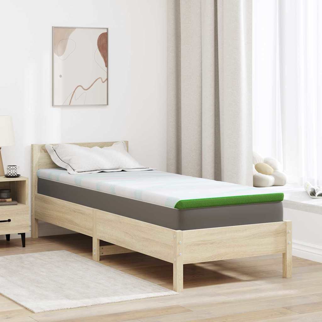vidaXL Nakładka na materac Biały i zielony 80 x 200 cm