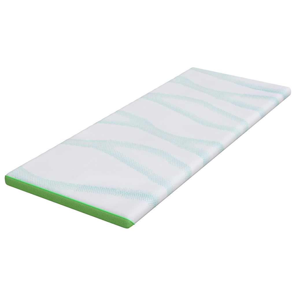vidaXL Nakładka na materac Biały i zielony 80 x 200 cm