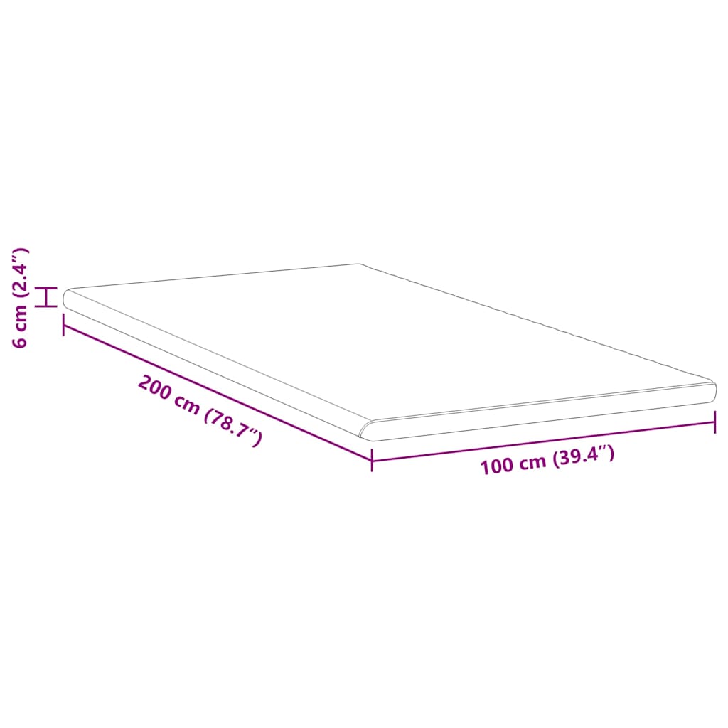 vidaXL Nakładka na materac Biały i zielony 100 x 200 cm