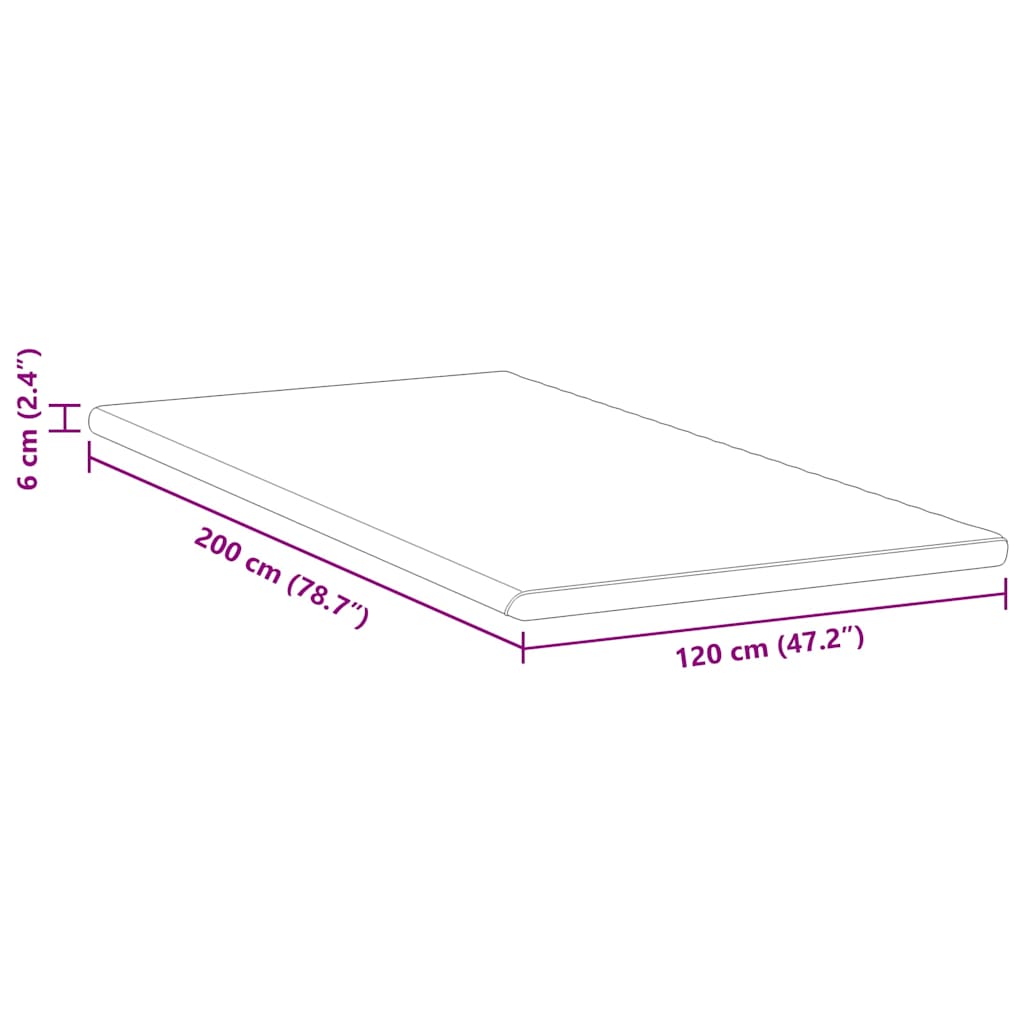 vidaXL Nakładka na materac Biały i zielony 120 x 200 cm