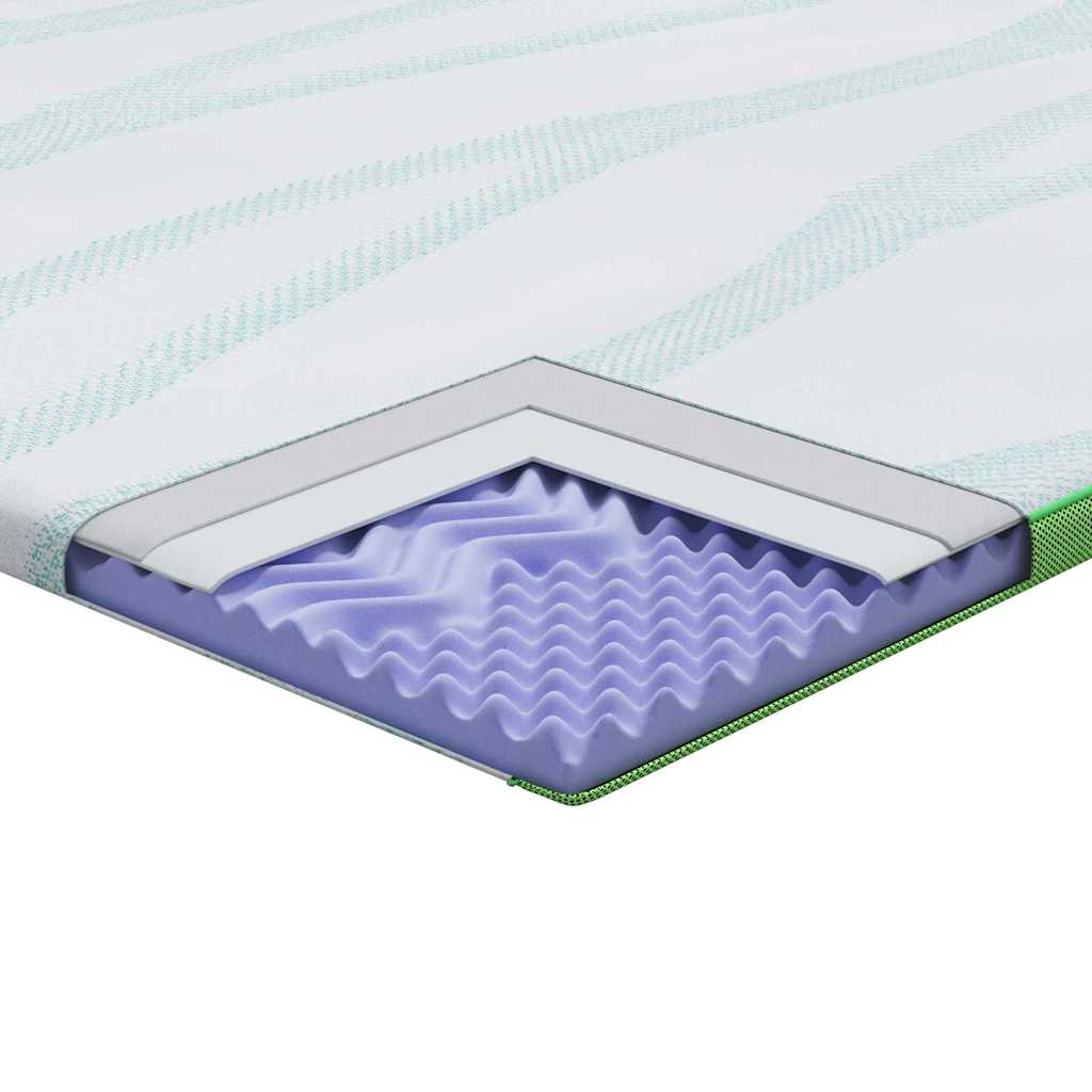 vidaXL Nakładka na materac Biały i zielony 70 x 200 cm